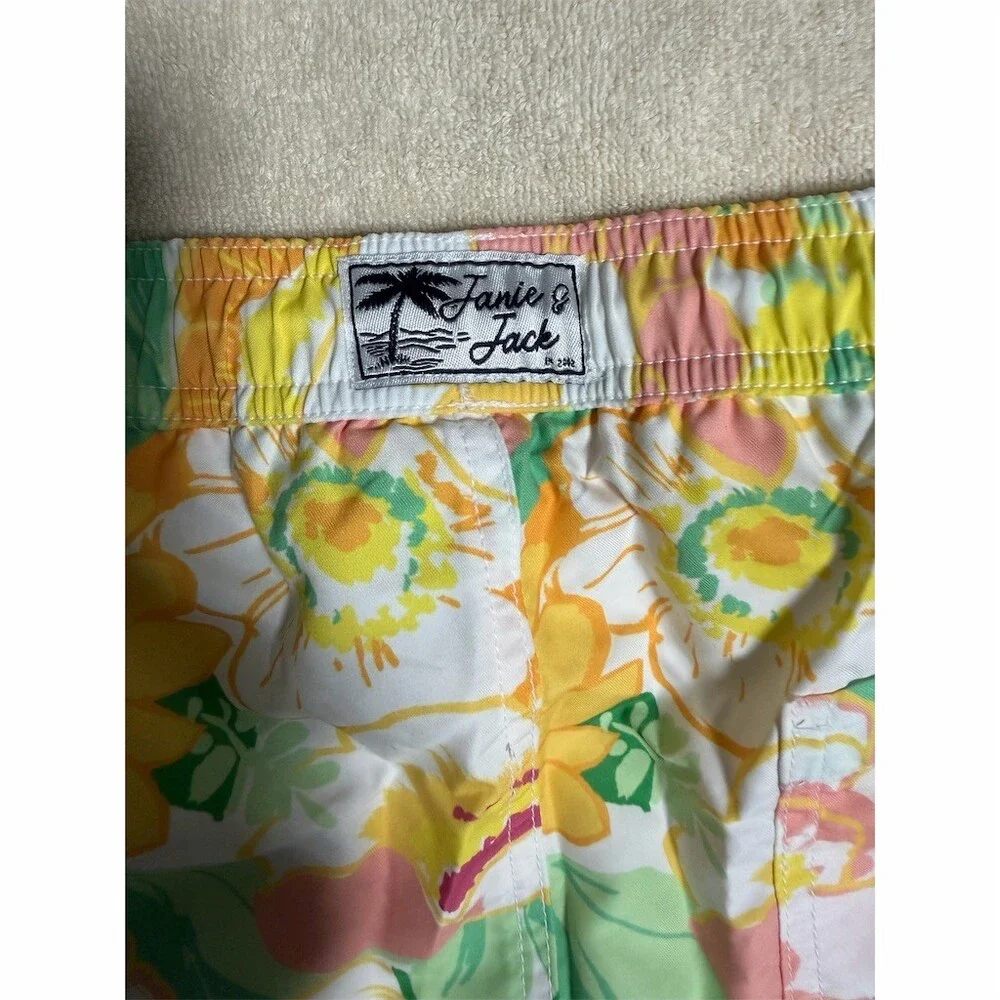 Janie and Jack Boys Swim Trunks Tropical Floral Board Shorts Size 16